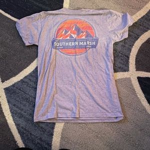 Southern marsh purple preppy tshirt mountains